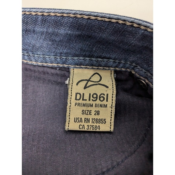 DL1961 Denim - DL1961 Womens Joy Super High Rise Flare Jeans sz 28 Dark Wash Blue 4 Way Stretch